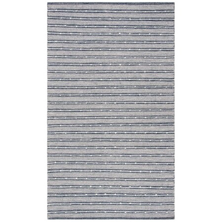 Safavieh 7 x 7 ft. Striped Kilim Contemporary Square Hand Woven Rug - Navy & Blue STK513N-7SQ
